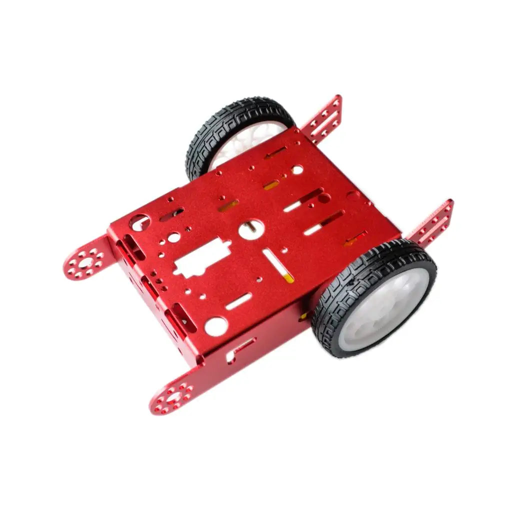 1*2WD Aluminum Car New Education Toys Robot Intelligent Car Alloy Chassis 2WD Smart Robot Car Chassis Kit DIY MBOT Car