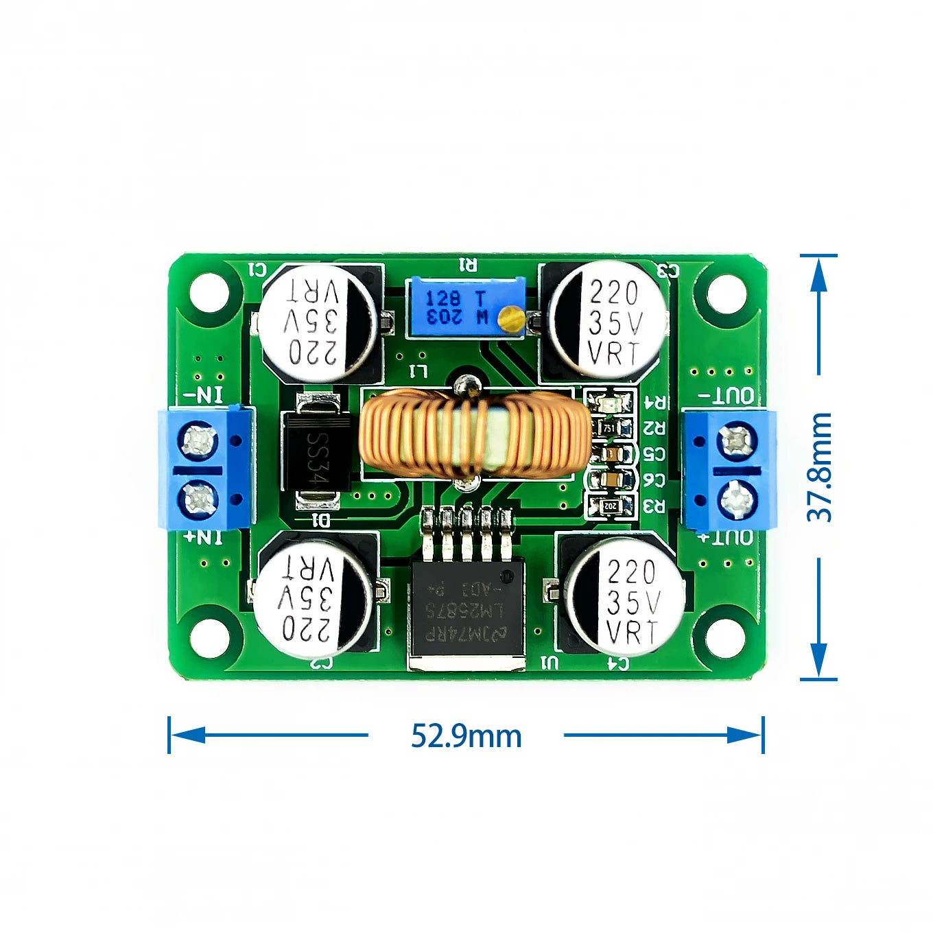 ! LM2587 DC-DC power modules boost module over lm2577 (Peak 5A) DC Step-Up Converter Module