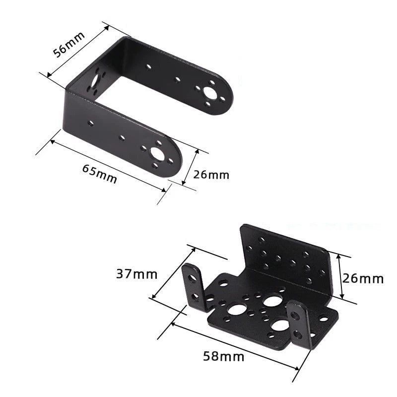 1set 2 DOF Short Pan And Tilt Servos Bracket Sensor Mount Kit For Compatible MG995 Wholesale Retail