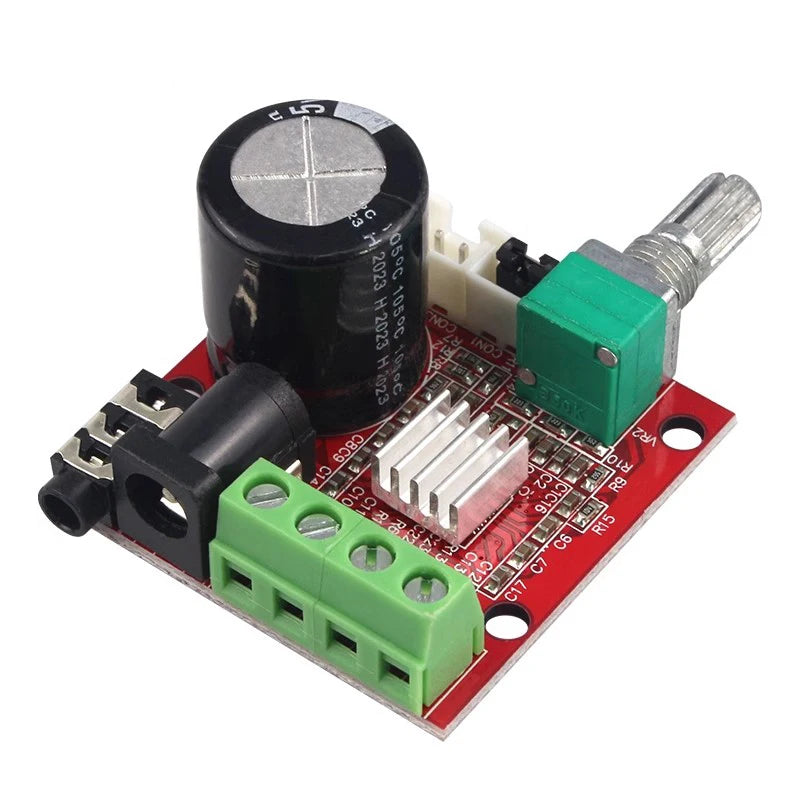 12V Mini Hi-Fi PAM8610 Audio Stereo Amplifier Board 2X10W Dual Channel D Class