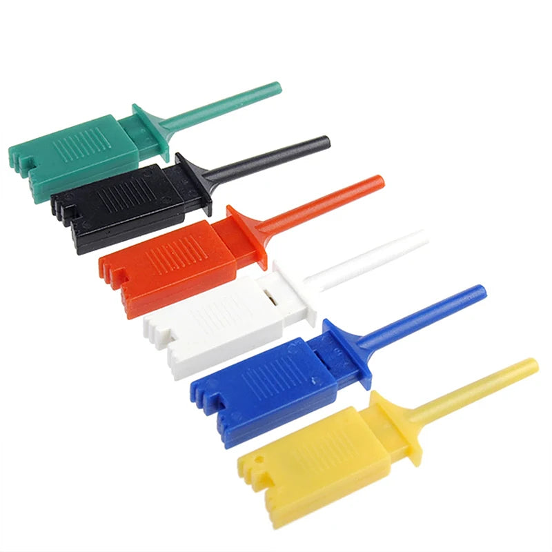 10pcs Test Hooks Clips For Logic Analyzers Logic Test Clip Flattening Test Flat Hook Connection