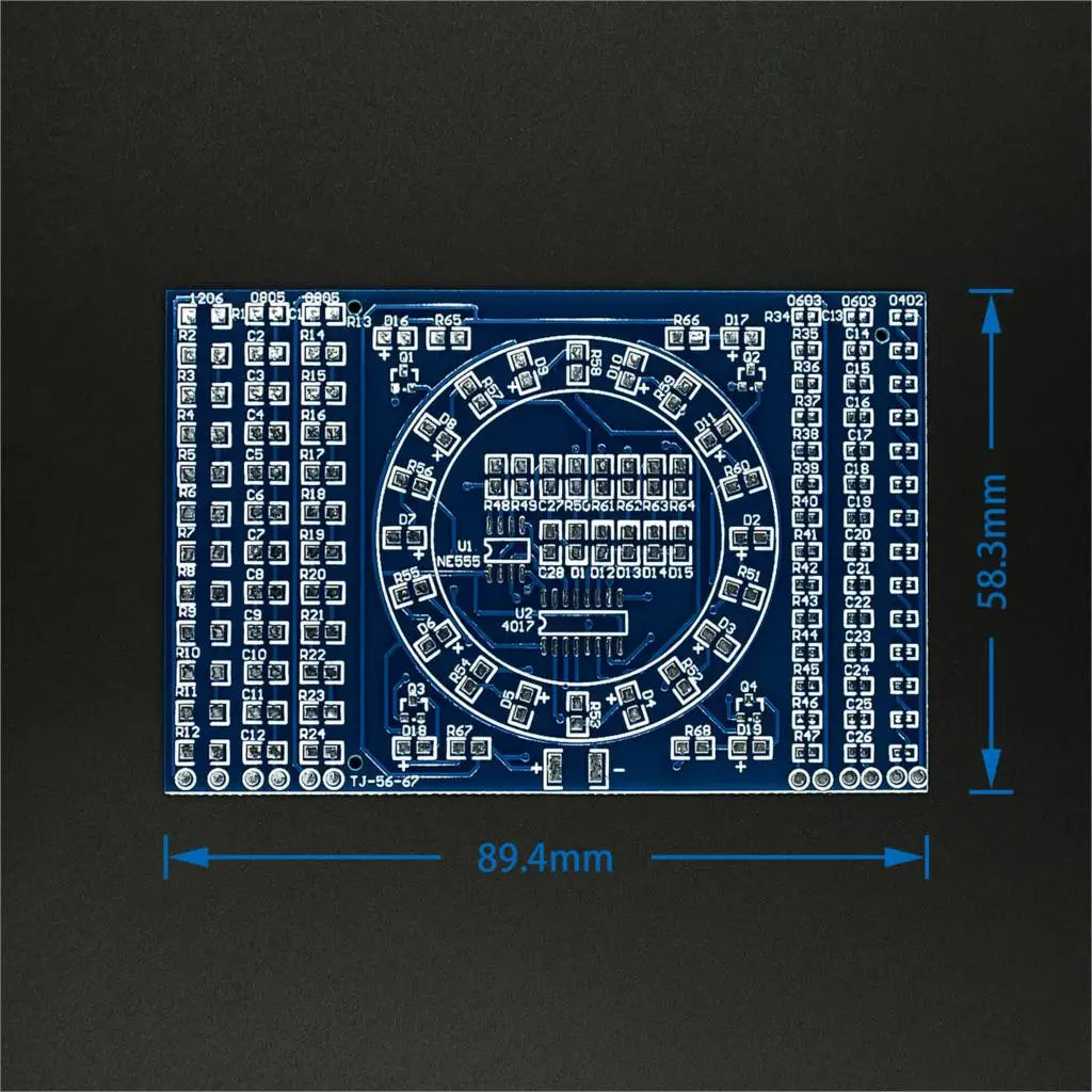 DIY CD4017 Rotating LED SMD NE555 Soldering Practice Board DIY Kit Fanny Skill Training Electronic Suit