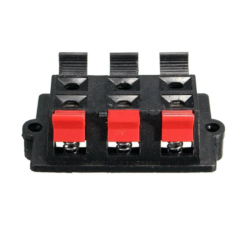 2 4 6 Way Spring Push Release Connector Speaker Terminal Strip Block