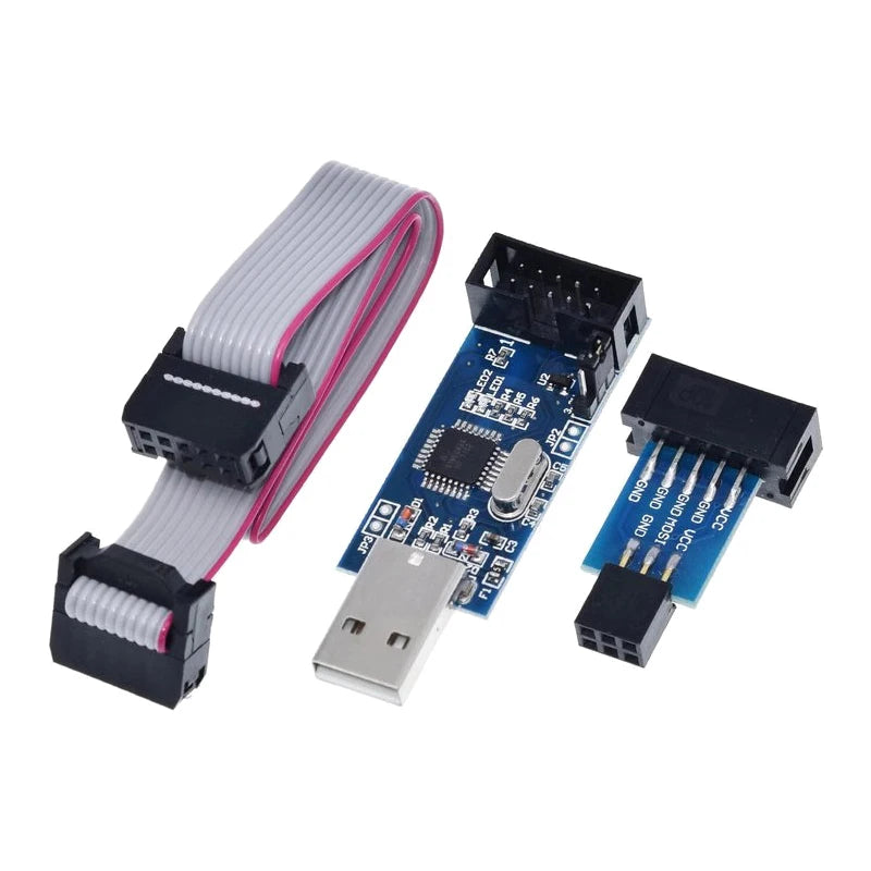 10Pin To 6 Pin Adapter Board + USBASP USBISP AVR Programmer USB ATMEGA8 ATMEGA128 ATtiny/CAN/PWM 10Pin Wire Module DIY