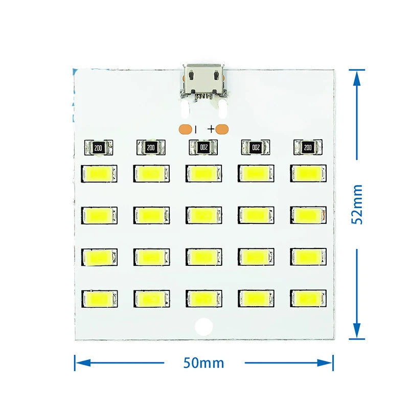 high quality 5730 smd 5V 430mA~470mA White Mirco Usb 5730 LED lighting panel USB mobile light Emergency light night light