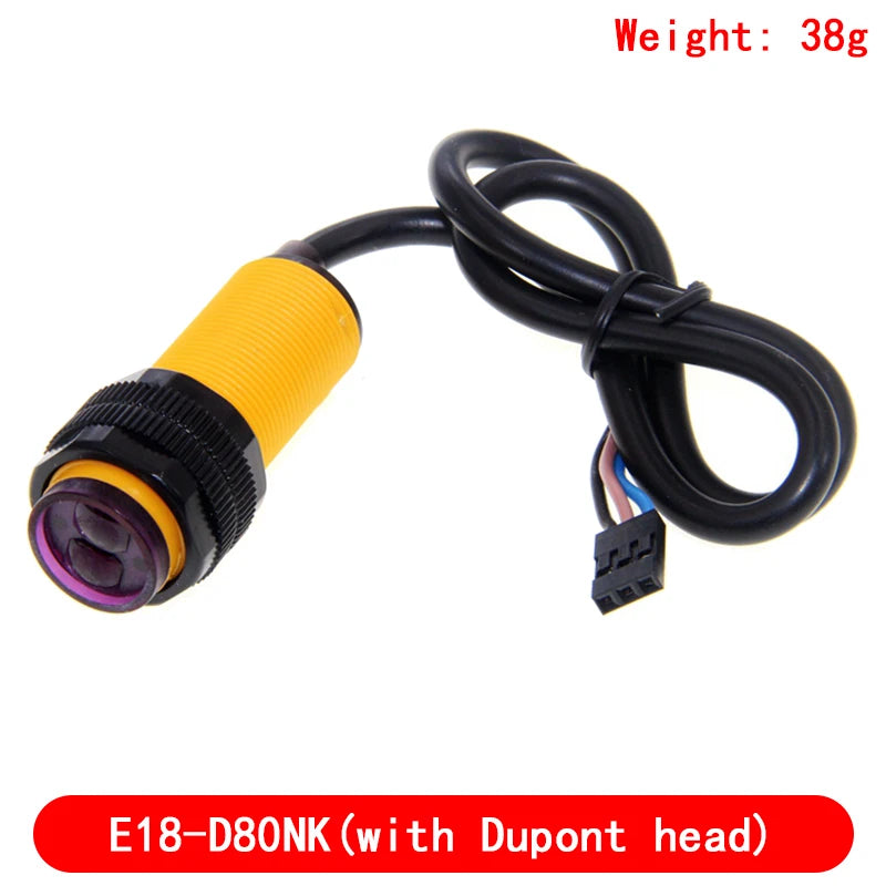 E18-D80NK Infrared Obstacle Avoidance Photoelectric Sensor Proximity Switch 3-80cm Detection Range Adjustable