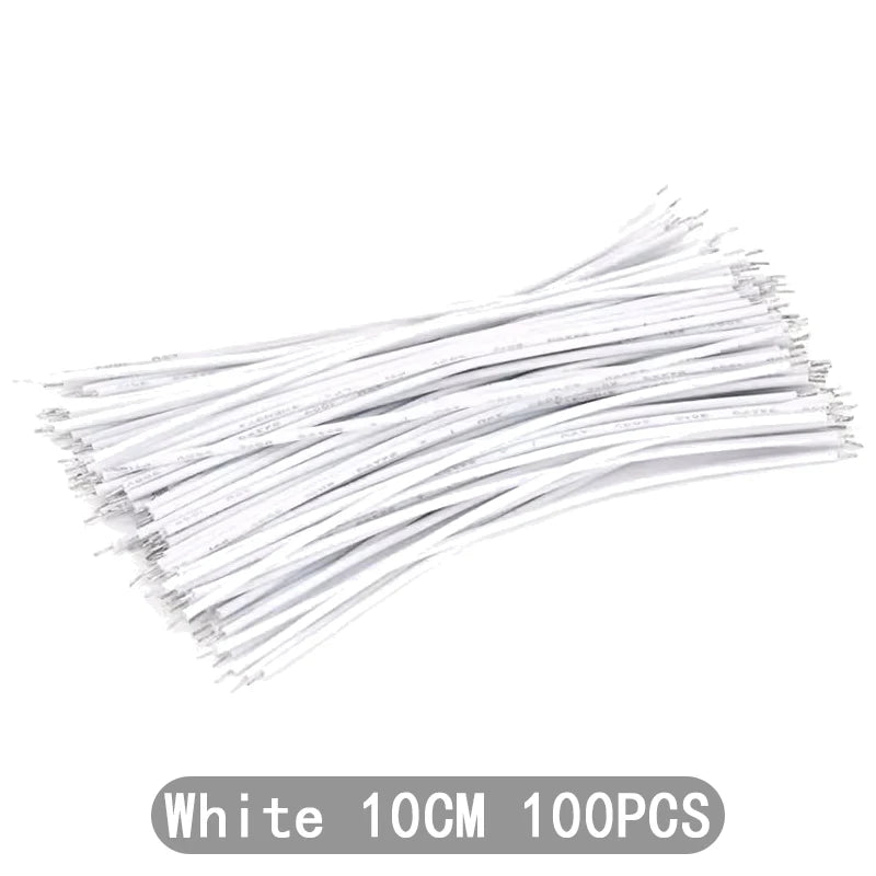 100PCS Tin-Plated Breadboard PCB Solder Cable 24AWG 10CM Fly Jumper Wire Cable Tin Conductor Wires 1007-24AWG Connector Wire