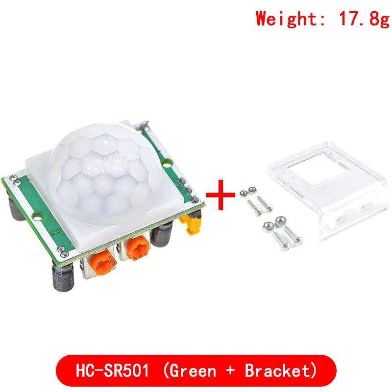 HC-SR501 Adjust IR Pyroelectric Infrared PIR Motion Sensor Detector Module for arduino for raspberry pi kits + Case