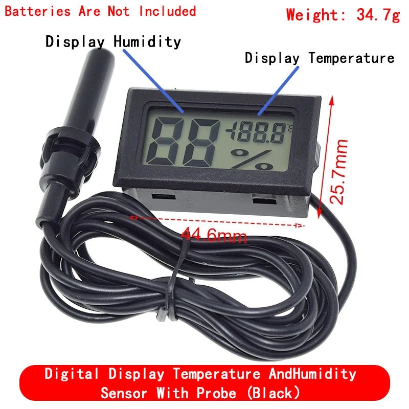 Mini LCD digital thermometer used for freezer temperature - 50-110¡æ refrigerator thermometer indoor and outdoor waterproof probe