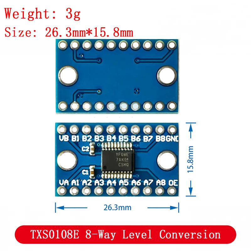 2 Channel 4 8 way IIC I2C UART SPI TTL Logic Level Converter Bi-Directional Module 5V to 3.3V For Arduino Compatible Breadboard
