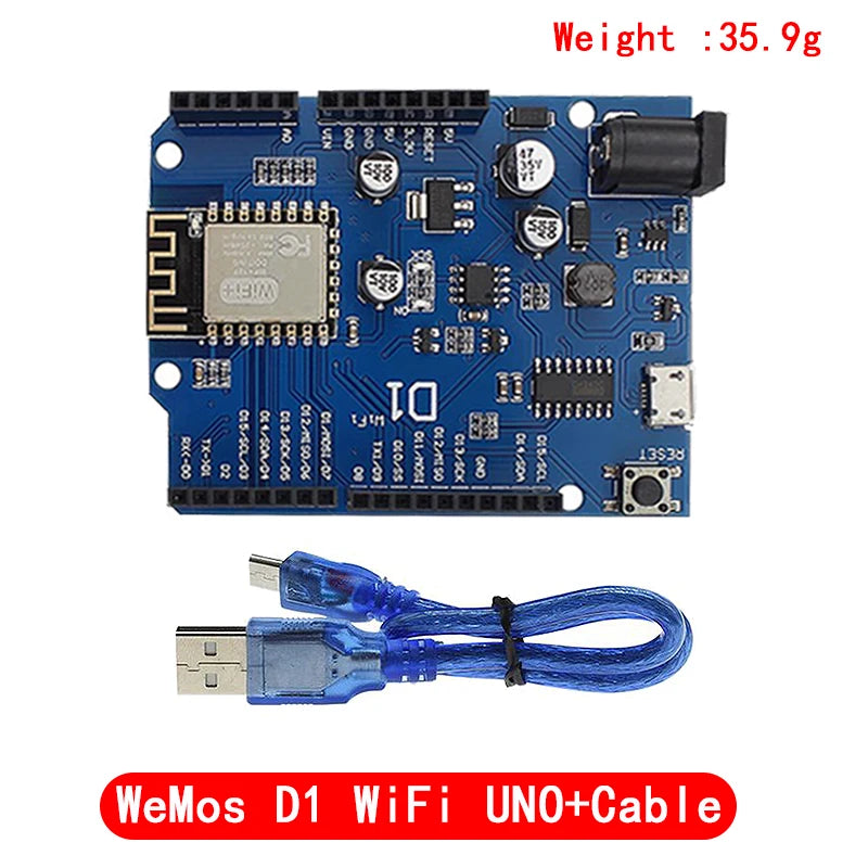 ESP-12F ESP-12E D1 WiFi Development Board WeMos D1 R2 WiFi UNO Based Wireless Module ESP8266 Shield for Arduino Compatible IDE