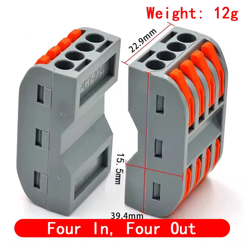 5pcs/lot Quick Wire Connectors push-in Spring splicing Butt Wiring Connection Electrical Compact Cable Connector Junction box 2/3/4Pin