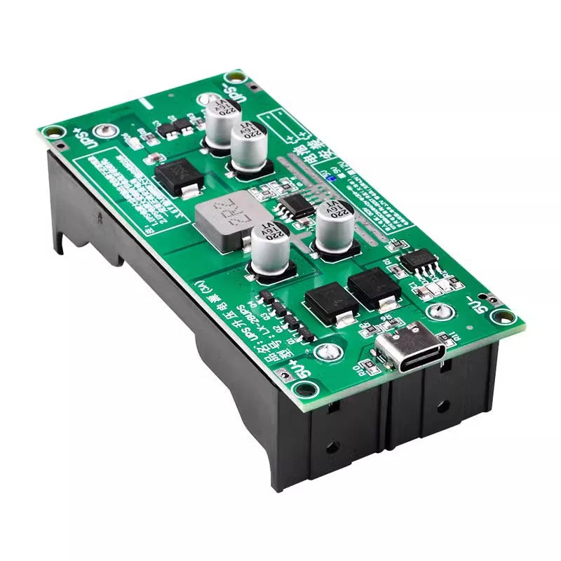 Type-C 15W 3A 18650 Lithium Battery Charger Module DC-DC Step Up Booster Fast Charge UPS Power Supply / Converter 5V 9V 12V
