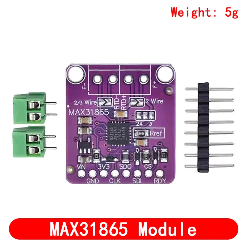MAX31865 PT100 to PT1000 RTD-to-Digital Converter Board Temperature Thermocouple Sensor Amplifier Module 3.3V/5V For Arduino