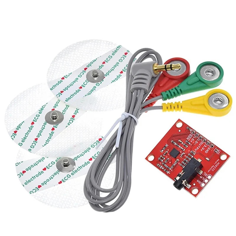 Ecg module AD8232 ecg measurement pulse heart ecg monitoring sensor module kit for Arduino
