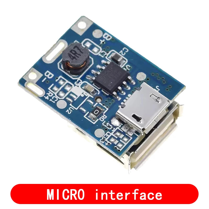 5pcs/lot 5V Boost Converter Step-Up Power Module Lithium Battery Charging Protection Board LED Display USB For DIY Charger 134N3P TYPE-C