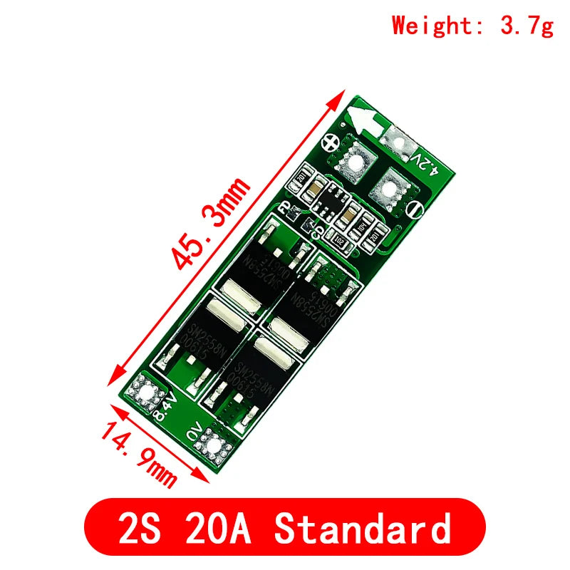 2S 20A 7.4V 8.4V 18650 Lithium Battery Protection Board/BMS Board Standard/Balance For DIY