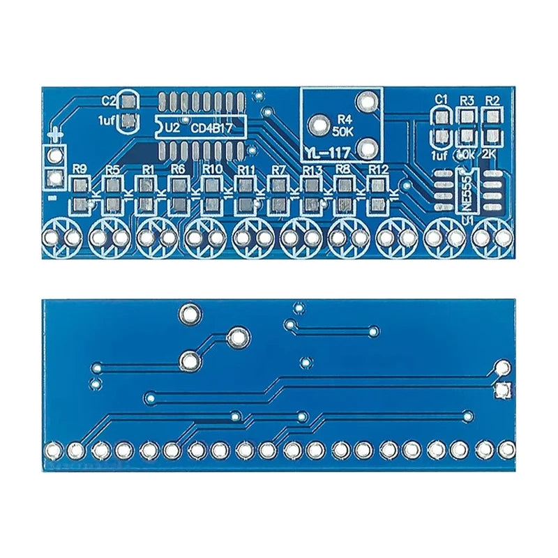 NE555+CD4017 Running LED Flow LED Light Electronic Production Suite DIY Kit