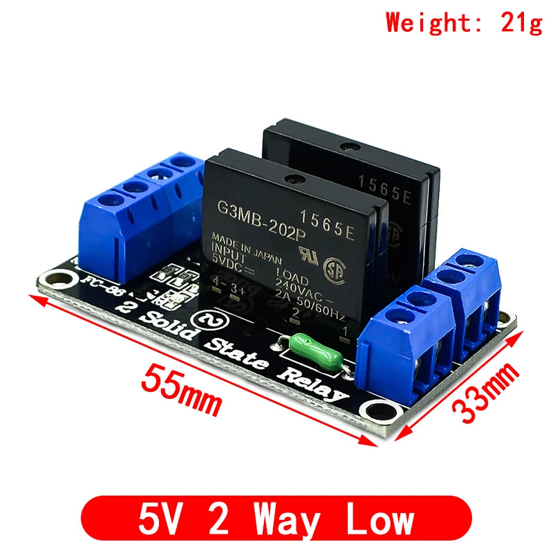 5V Relay 1 2 4 8 Channel For OMRON SSR High Low Level Solid State Relay Module 250V 2A For Arduino