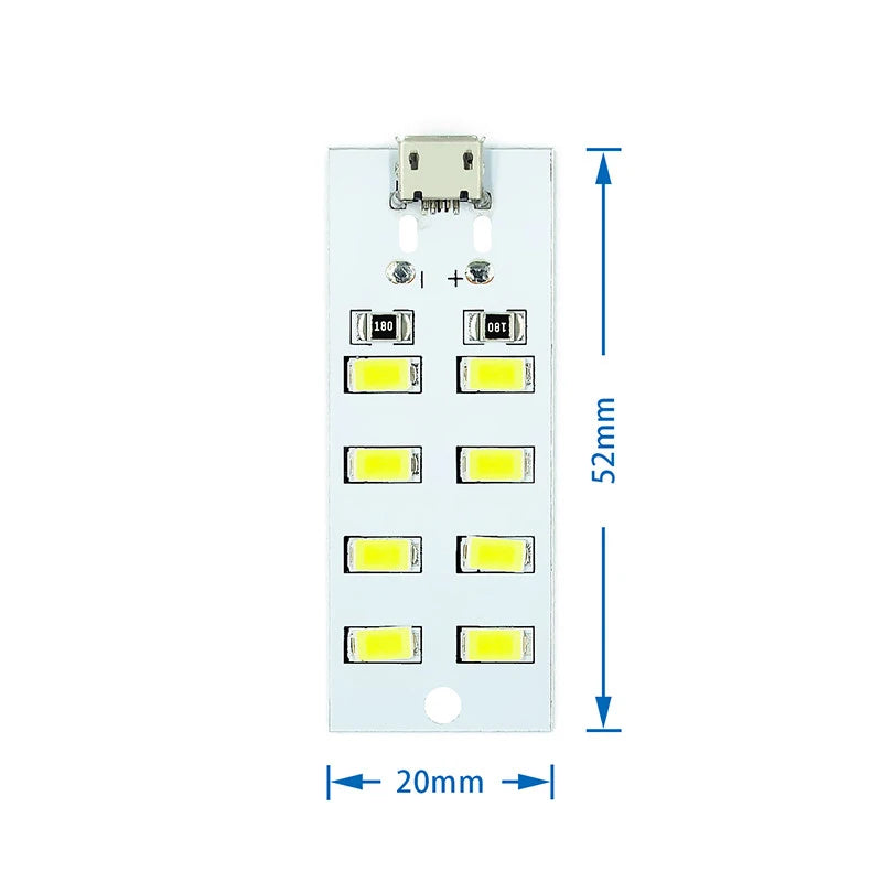 high quality 5730 smd 5V 430mA~470mA White Mirco Usb 5730 LED lighting panel USB mobile light Emergency light night light