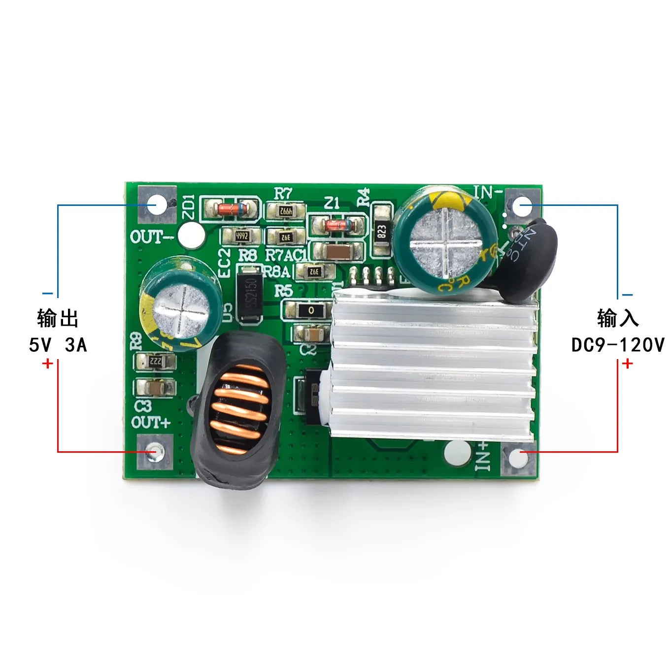 DC 9V 12V 24V 36V 48V 72V 84V 120V to 5V 3A Step Down Module Power Supply dc dc converter Buck Converter step up converte