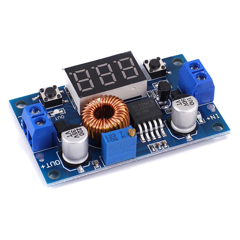 75W 5A Step Down Voltage Regulator Adjustable DC-DC Buck Converter Power Transformer Supply 12V 24V with LED Digital Voltmeter
