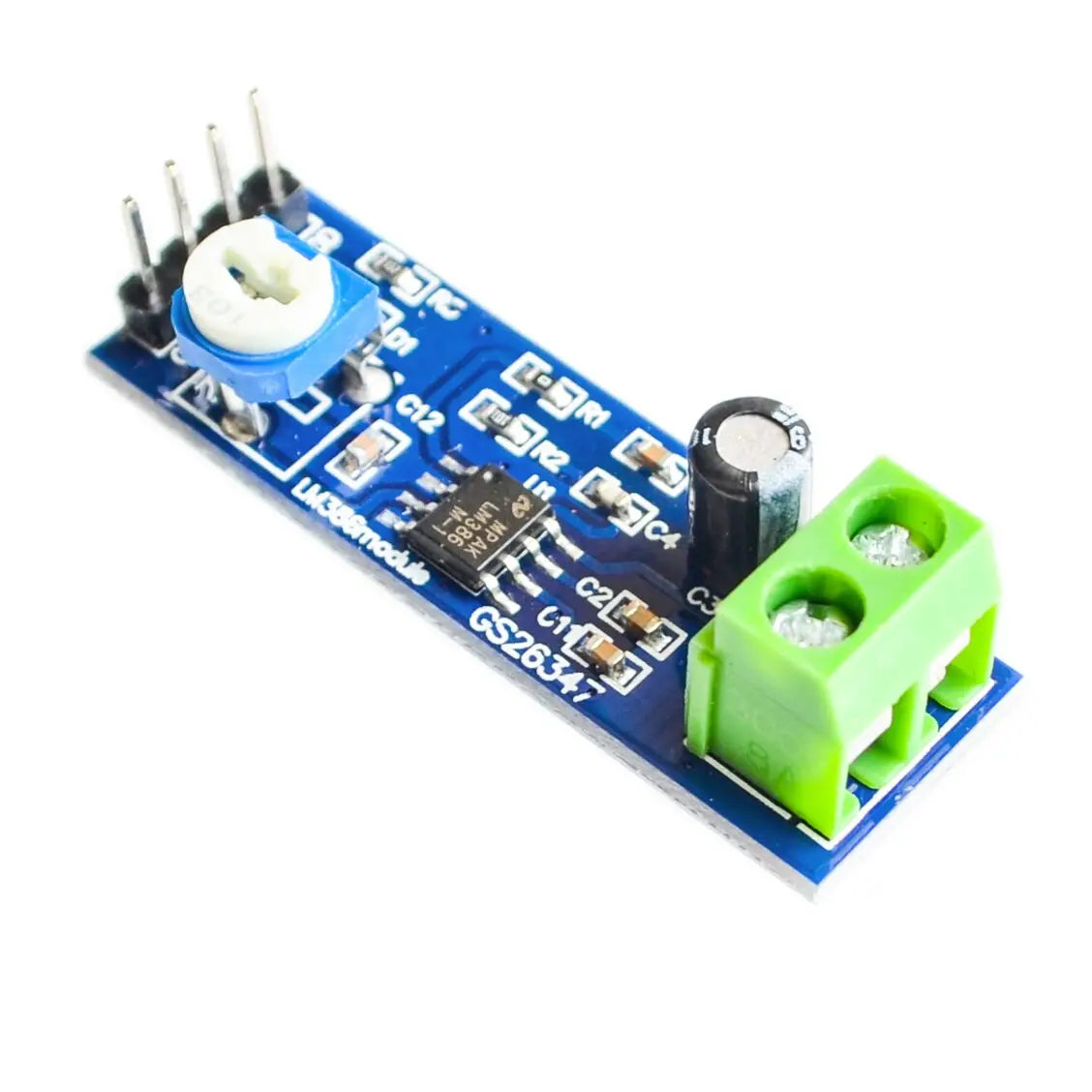 LM386 Audio Amplifier Module 200 Times 5V-12V Input 10K Adjustable Resistance Dropshipping