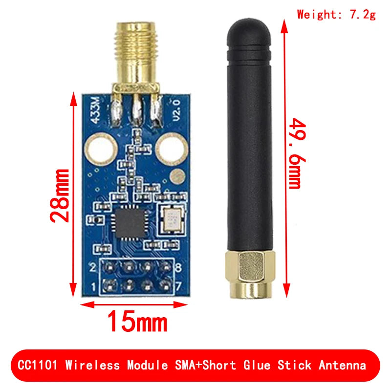 CC1101 Wireless Module With SMA Antenna Wireless Transceiver Module For Arduino 433MHZ