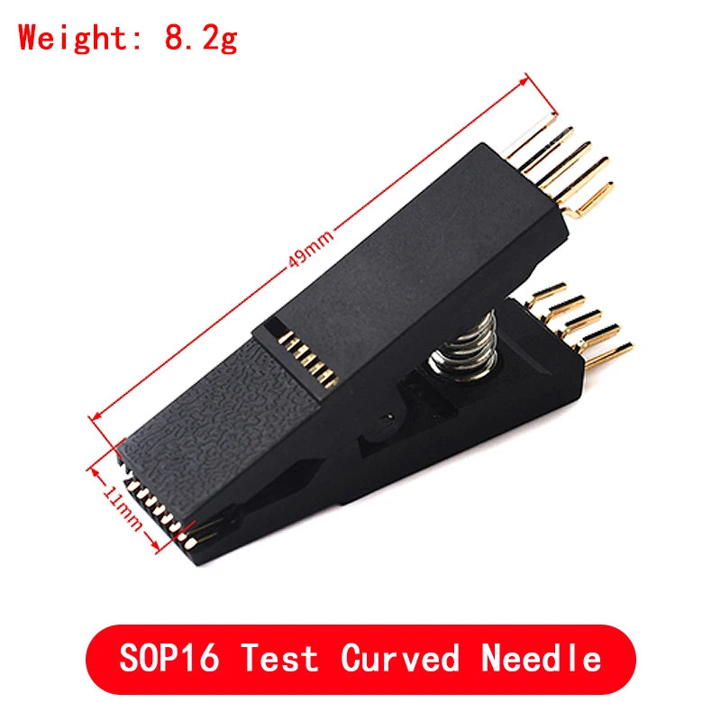 Programmer Testing Clip SOP8 SOP16 SOP SOIC 8 SOIC 16 SOIC8 SOIC16 SOIC8 DIP16 DIP 8 Pin DIP 16 Pin IC Test Clamp without cable
