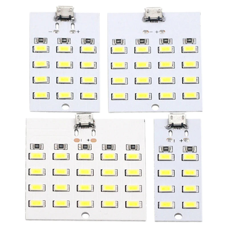 high quality 5730 smd 5V 430mA~470mA White Mirco Usb 5730 LED lighting panel USB mobile light Emergency light night light