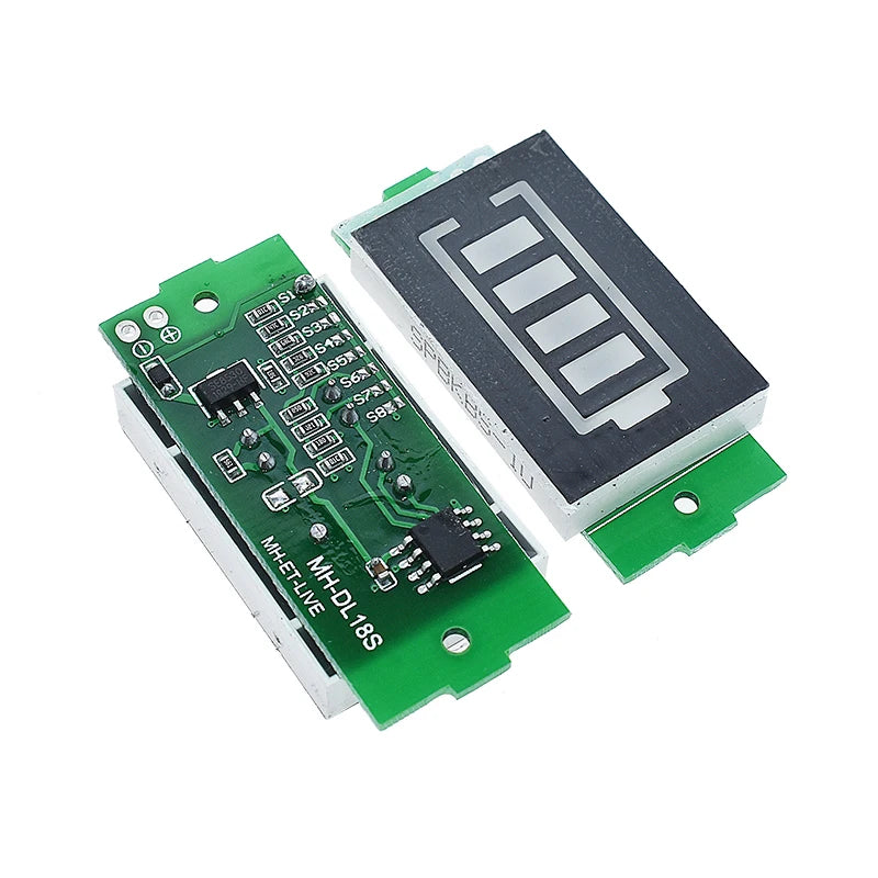 1/2/3/4/5/6/7/8S Lithium Battery Capacity Indicator Module Blue Green Display Electric Vehicle Battery Power Tester 3.7V Li-ion