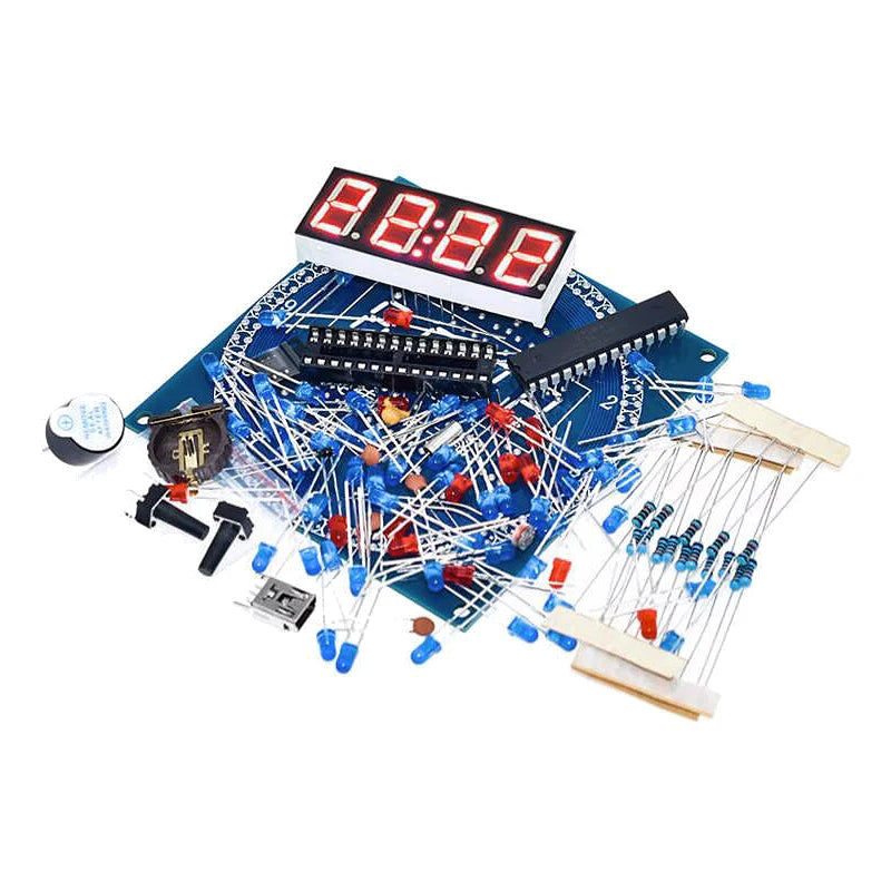 DS1302 Rotating LED Display Alarm Electronic Clock Module DIY KIT LED Temperature Display