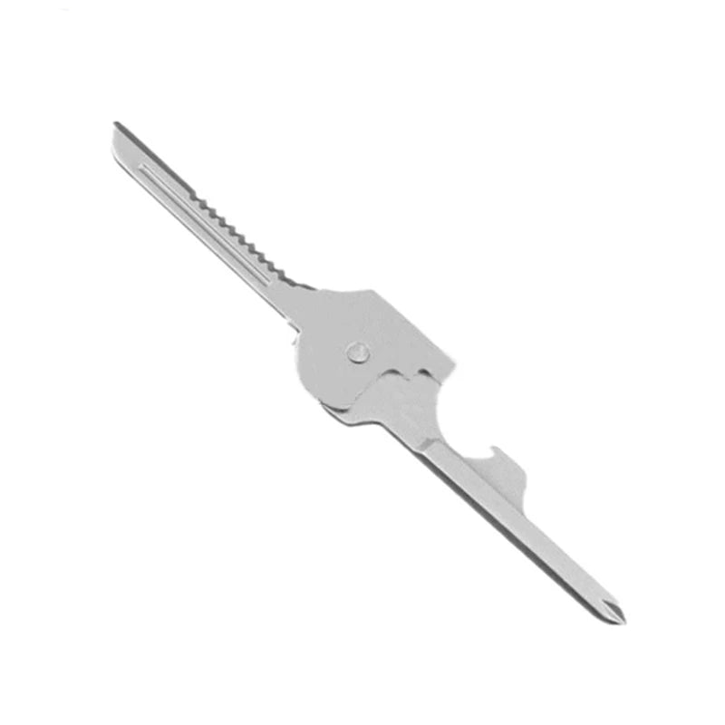 6 in 1 Useful Multifunction Knife Practical Swiss Tech Utili Key Outdoor Screwdriver Bottle Opener Keychain Camping Hiking Tools