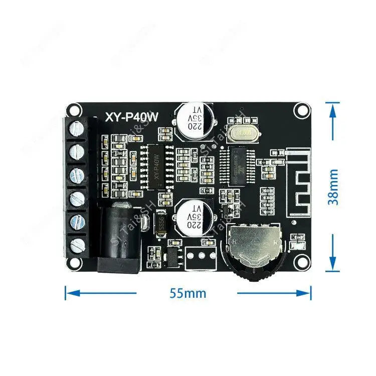 10W/15W/20W Stereo Bluetooth Power Amplifier Board 12V/24V High Power Digital Amplifier Module XY-P15W