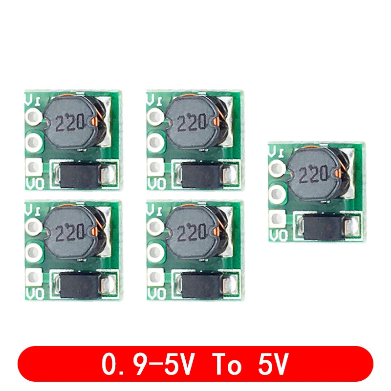5pcs DC-DC 0.9-3.3V to 3.3V 500mA 0.9-5V to 5V Mini Step Up Boost Power Module DC to DC For Arduino Voltage Converter Module
