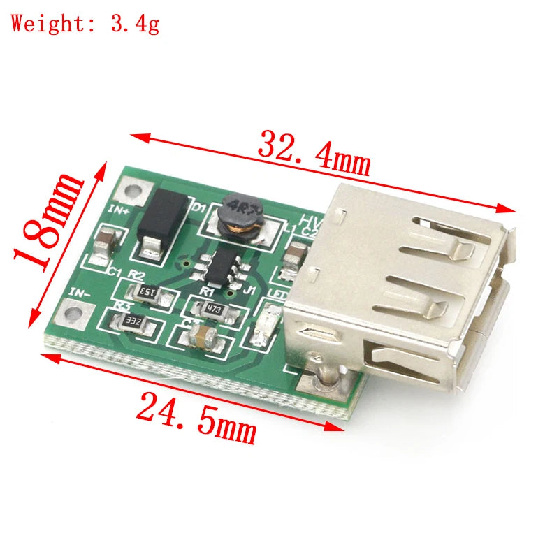 DC DC 0.9V-5V to 5V 600MA Power Bank Charger Step Up Boost Converter Supply Voltage Module USB Output Charging Circuit