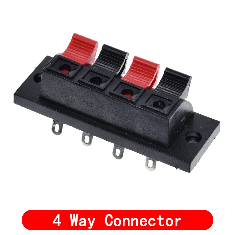 2 4 6 Way Spring Push Release Connector Speaker Terminal Strip Block