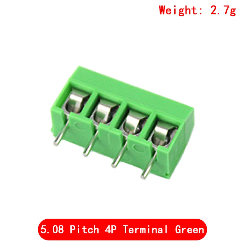 20pcs KF301-2P/KF301-3P/KF301-4P KF301-5.0-2P KF301-5.0-3P KF301-5.0-4P KF301 5.08mm Plug-in Screw Connector Blue/Green