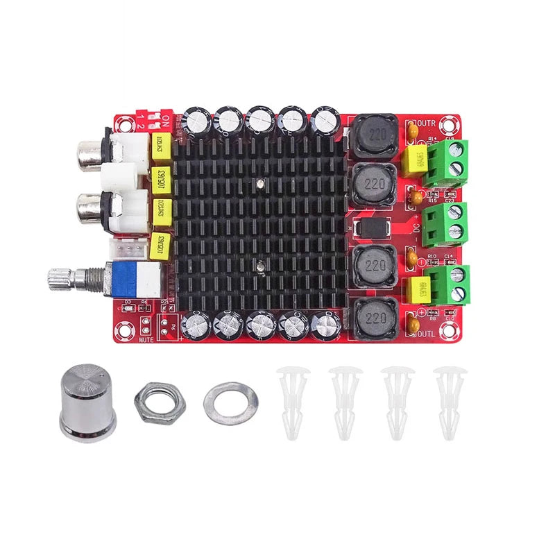 1pcs XH-M510 High Power Digital Amplifier Board 100Wx2 Overheat Protection TDA7498 Audio Stereo Amplifier Board DC14-34V