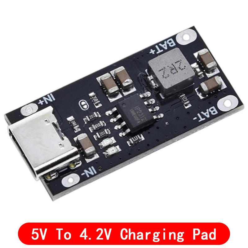 Type C USB Input High Current 3A Polymer Ternary Lithium Battery Quick Fast Charging Board IP2312 CC/CV Mode 5V To 4.2V 4.35V