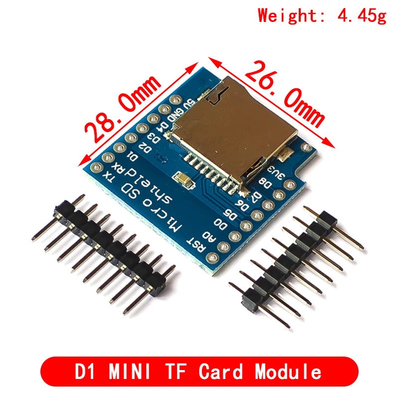 Micro SD Storage Expansion Board D1 Mini TF Card Module Mini Micro SD TF Card Memory Shield Module With Pins for Arduino ARM AVR