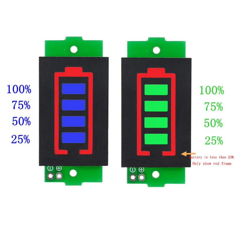 1/2/3/4/5/6/7/8S Lithium Battery Capacity Indicator Module Blue Green Display Electric Vehicle Battery Power Tester 3.7V Li-ion