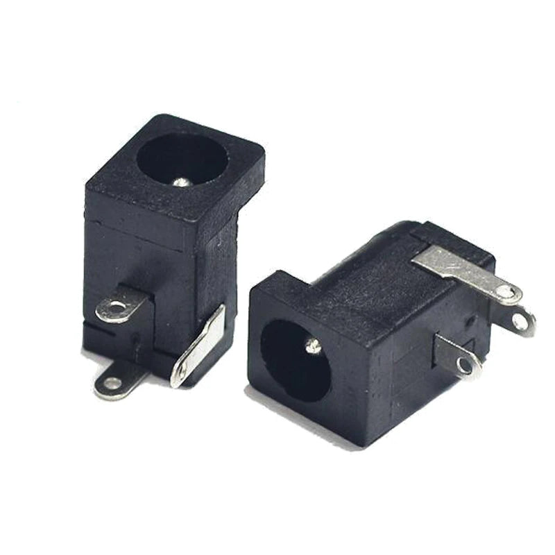 10Pcs DC-005 Black DC Power Jack Socket Connector DC005 5.5*2.1mm 2.1 socket Round the needle