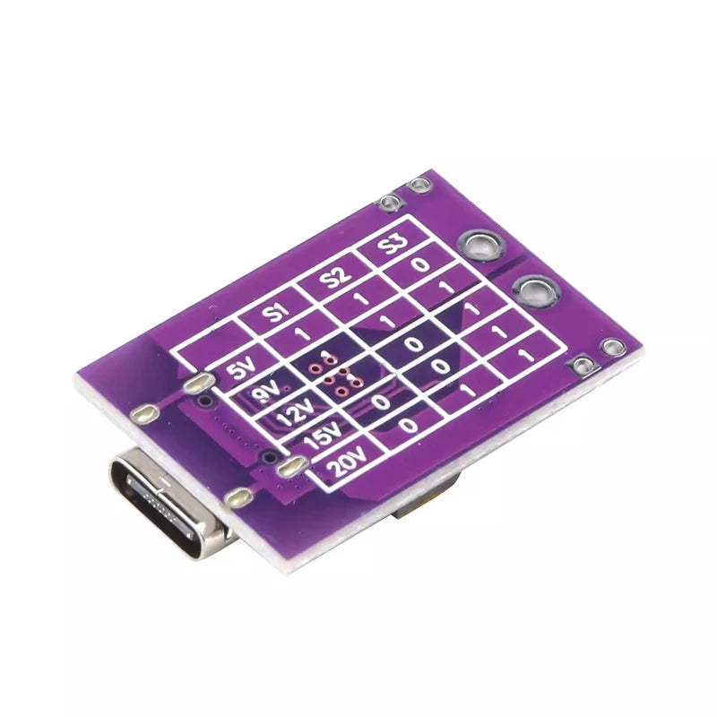 PD/QC/AFC Fast Charge Decoy Trigger Support 5V 9V 12V 15V 20V Fixed Voltage Output Type-C USB For Phone Solar Fast Quick Charger