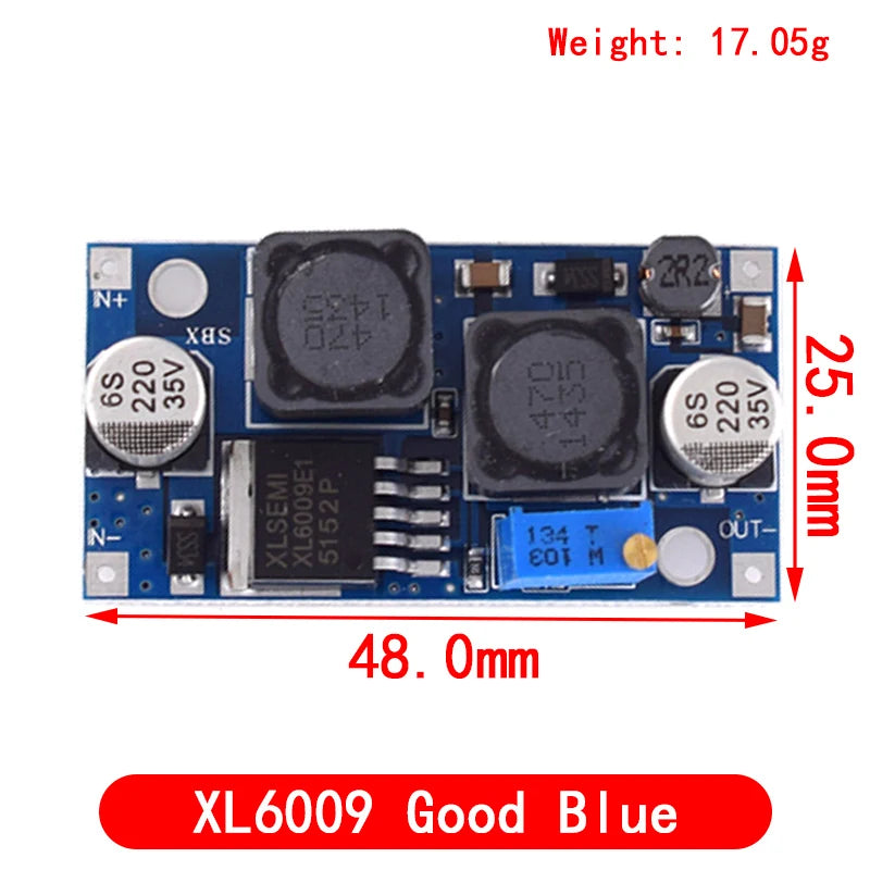 XL6009/XL6019 4A Boost Converter Step Up Adjustable 15W 5-32V to 5-50V DC-DC Power Supply Module High Performance Low Ripple