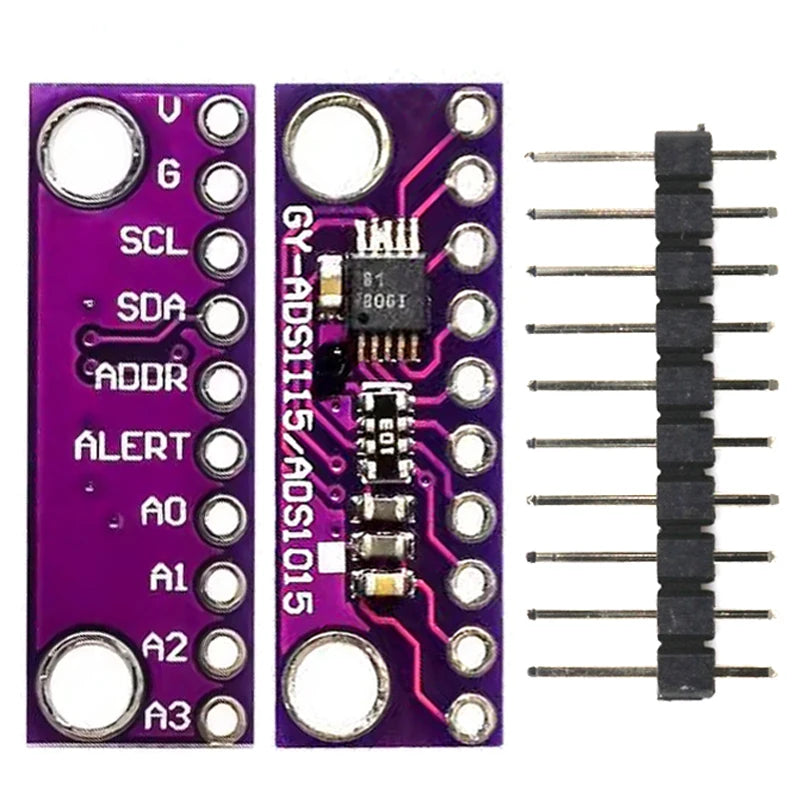 16 Bit I2C ADS1115 ADS1015 Module ADC 4 channel with Pro Gain Amplifier 2.0V to 5.5V for Arduino RPi