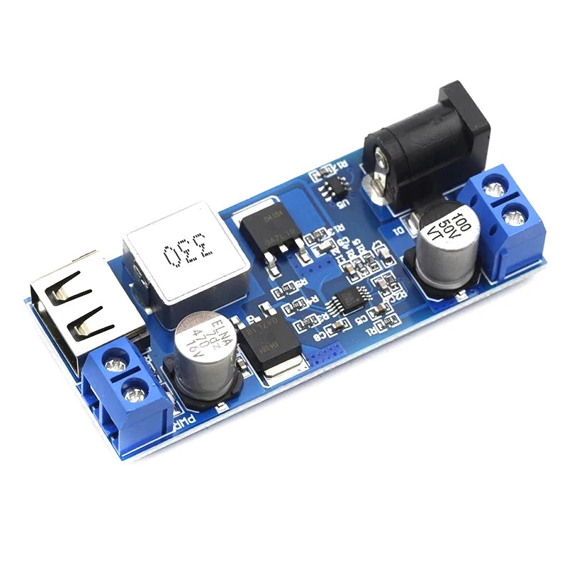 DC-DC 24V/12V To 5V 5A Step Down Power Supply Buck Converter Replace LM2596S Adjustable USB Step-down Charging Module For Phone