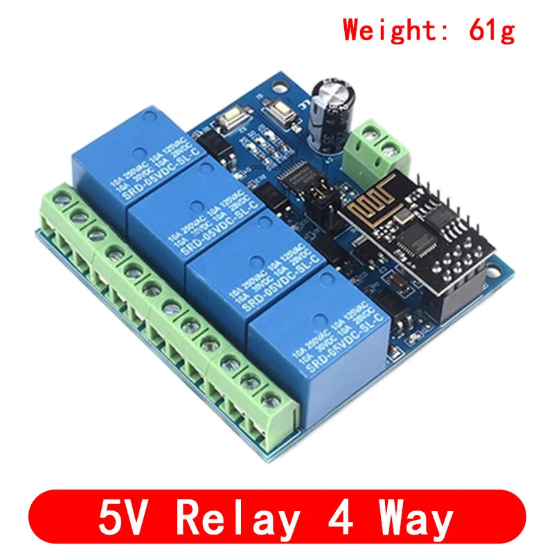 ESP8266 ESP-01 5V 1 2 4 Way WiFi Relay Module Things Smart Home Remote Control Switch ESP01 WIFI Wireless Module Phone APP