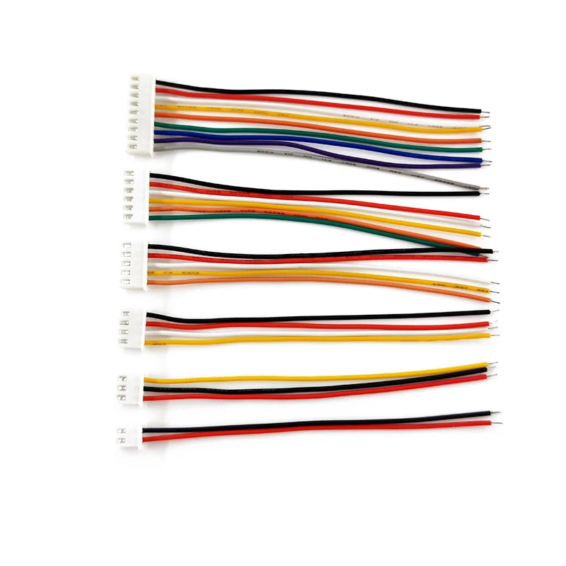 10Sets JST XH2.54 XH 2.54mm Wire Cable Connector 2/3/4/5/7 Pin Pitch Male Female Plug Socket 20cm Wire Length 26AWG