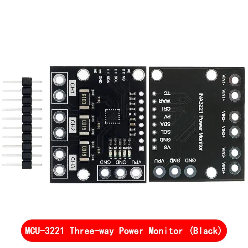 INA3221 Triple-Channel Module, High-Side Measurement, Shunt and Bus Voltage Monitor with I 2C- and SMBUS-Compatible Interface